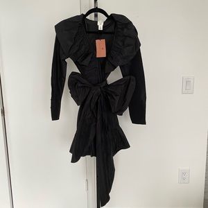 SANDRA MANSOUR x HM - ruffle mini dress black